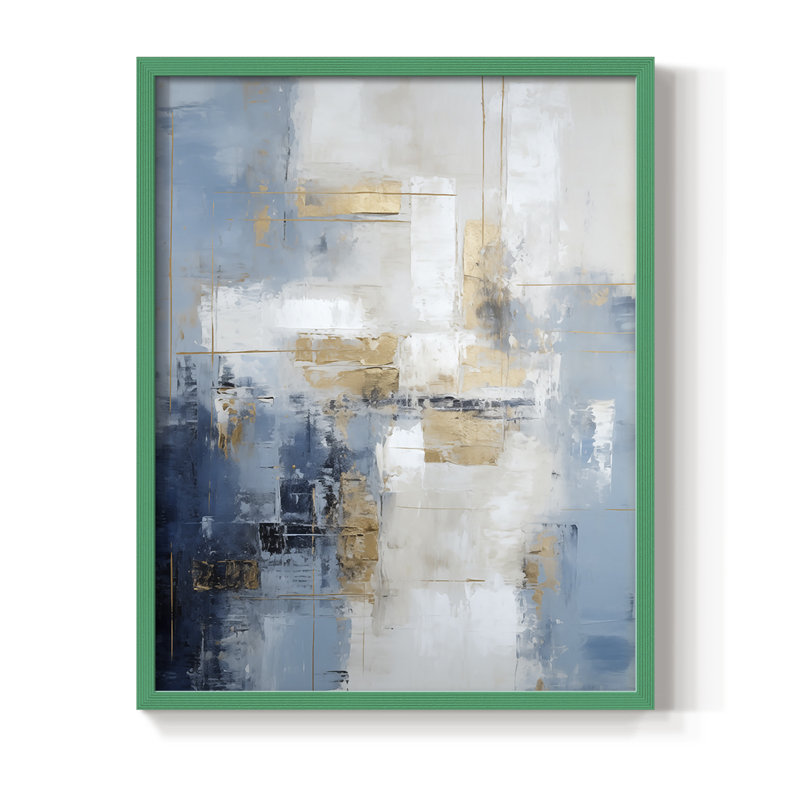 Série ABSTRACT - Impression encadrée de qualité supérieure - Prêt à accrocher - Aucun clou requis, H 11 po x l 9 po, Vert