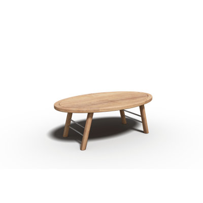 Goronwy Aalto Oval Teak Outdoor Coffee Table