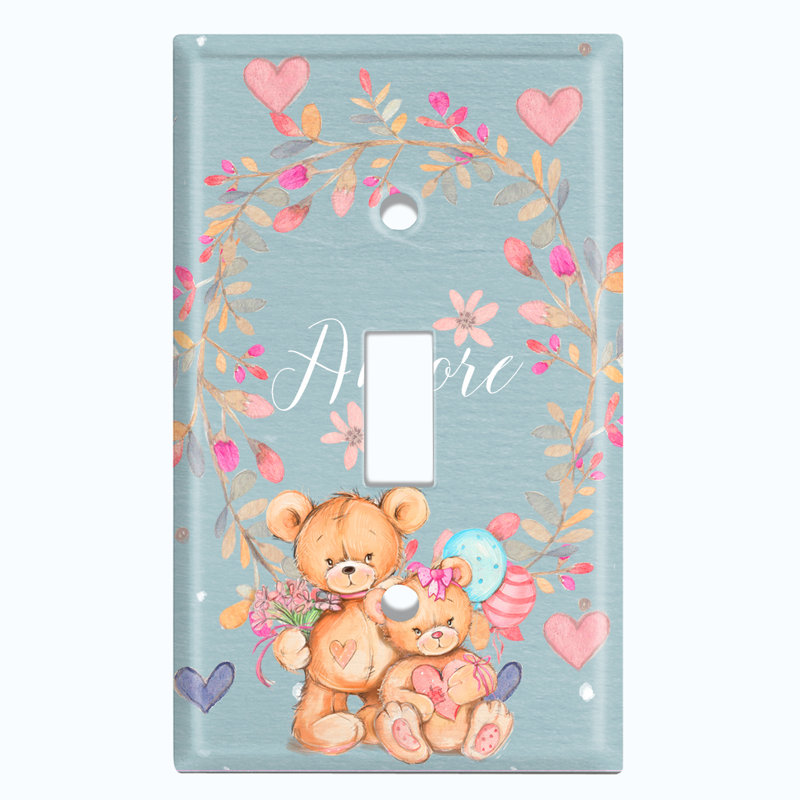 Couvercle de prise de courant en métal (Teddy Bears Amore