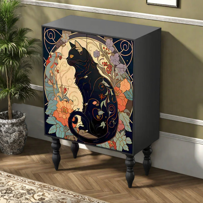 Commode d'appoint de rangement moderne à cinq tiroirs