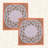 Powderly Embroidered Square Beaded Placemats Set of 2 with Satin Back for Dining Table and Christmas Decor