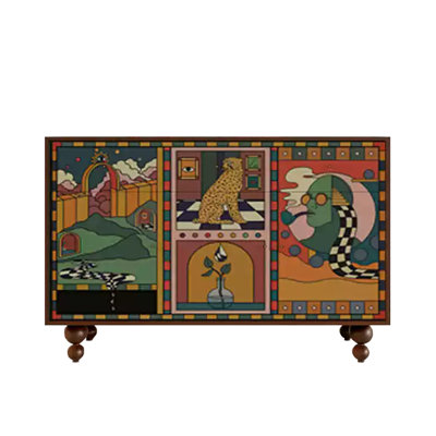 Modern Decorated Porch Cabinet Sideboard
