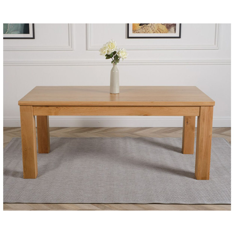 Anayansi Oak Solid Wood Dining Table, 77"H x 182"L x 92"W