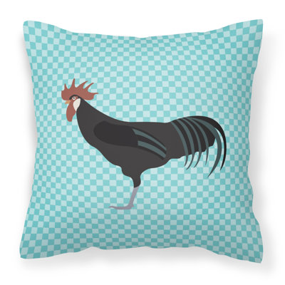 Coussin décoratif extérieur carré à contrôle de poulet éclectique