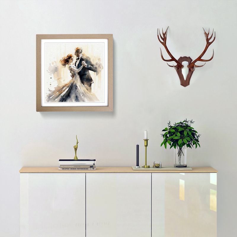 Single Picture Frame Print on Wood, Oak
