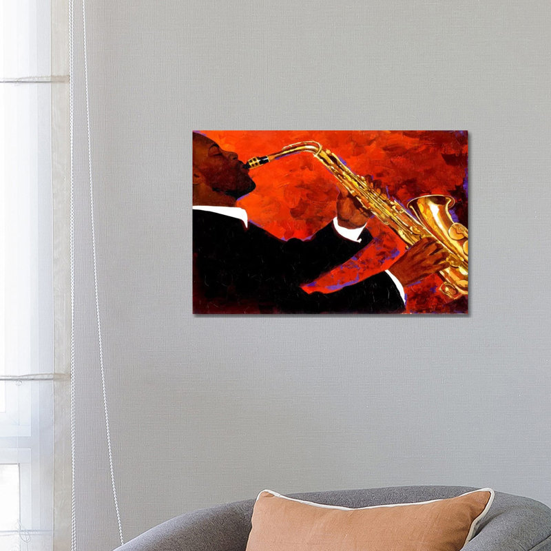 Man On Fire by Keith Mallett - Wrapped Canvas Gallery-Wrapped Canvas Giclée, 66.04 cm H x 45.72 cm W x 1.91 cm D