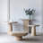 Cream Finish Oval Coffee Table, 36x24x15 Inches-1714429509