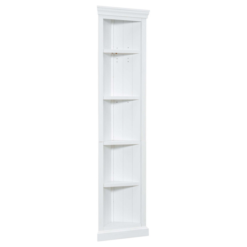 83.4"Tall Modern Corner Shelf,5 Tier Corner Bookcase with LED Light, Storage Standing Shelf Unit