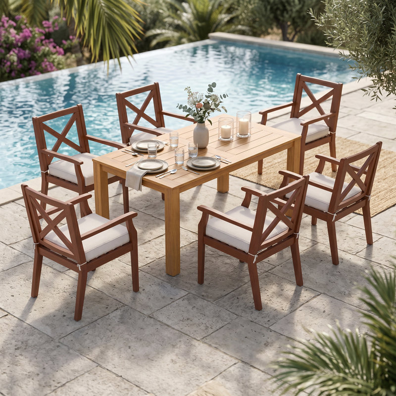 Ensemble repas d'extérieur 6 personnes Dayon