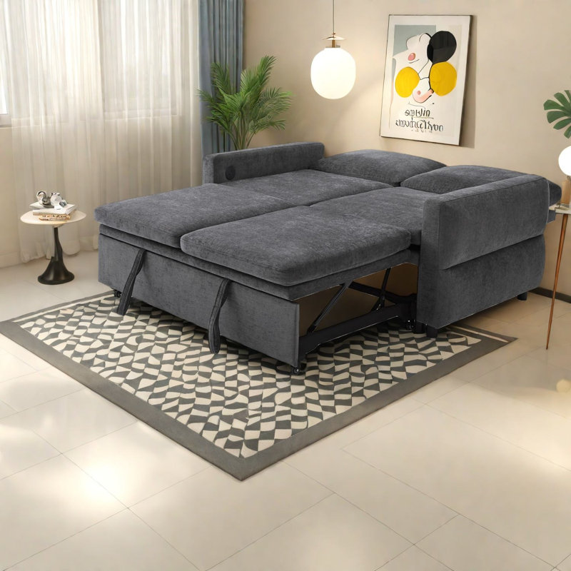 Canapés-lits convertibles 62,75 po Chenille Modern Home Petits espaces