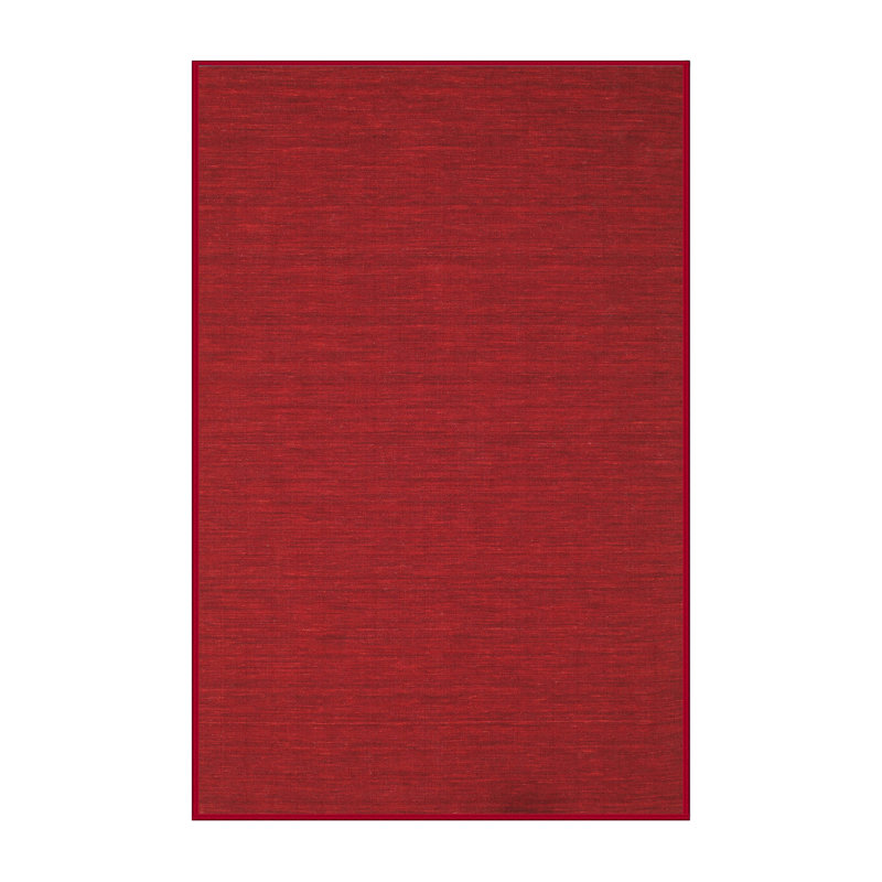Tapis de zone rouge contemporaine, Rectangle 5 pi x 7 pi