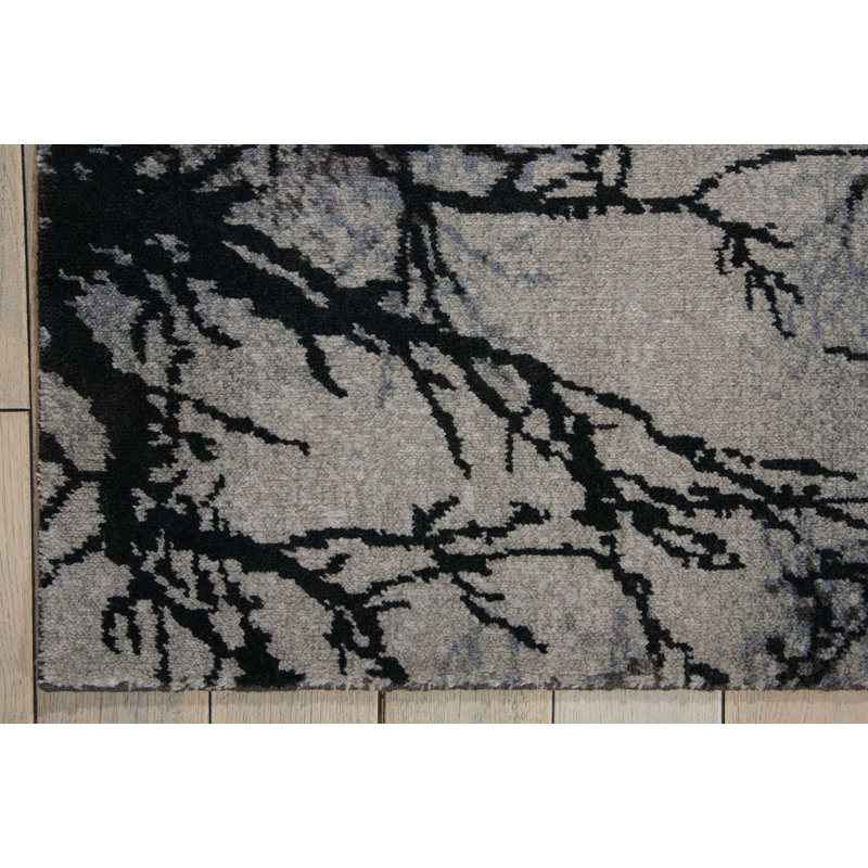 Carire Viscose Floral Indoor Rug, Rectangle 7'9" x 9'9"