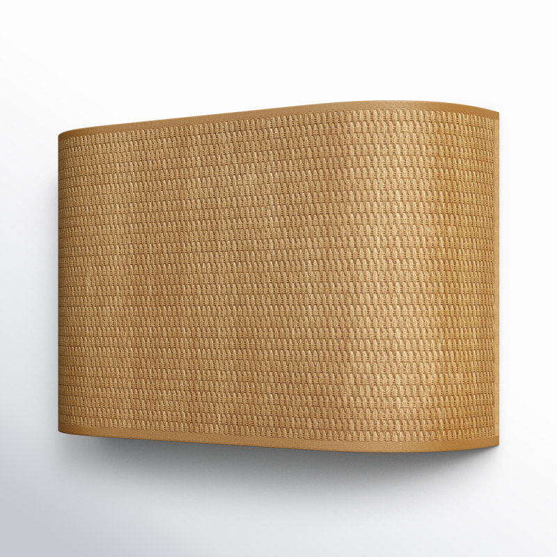 Cress Flush Mounted Sconce, Grasscloth