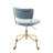 Tania Contemporary Task Chair in Metal and Light Blue Velvet by LumiSource-1056659783