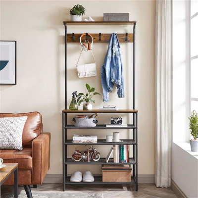 Hall Tree With Shoe Bench