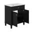 Meuble-lavabo 30 po avec lavabo en céramique, meuble-lavabo autoportant et tablettes de rangement réglables-2060906834