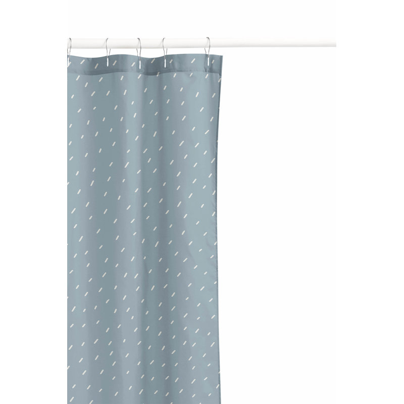 Paulie Ultra-Thin Lightweight Shower Curtain, Blue/Slate Blue