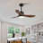 Hot Sales 42 Inch Modern Black Ceiling Fan With Light 3 ABS  Blades Remote Control Reversible DC Motor With Dimmable LED-307110311