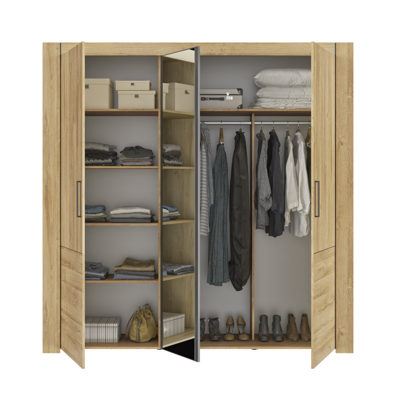 Pinehur 3 Door Manufactured Wood Wardrobe