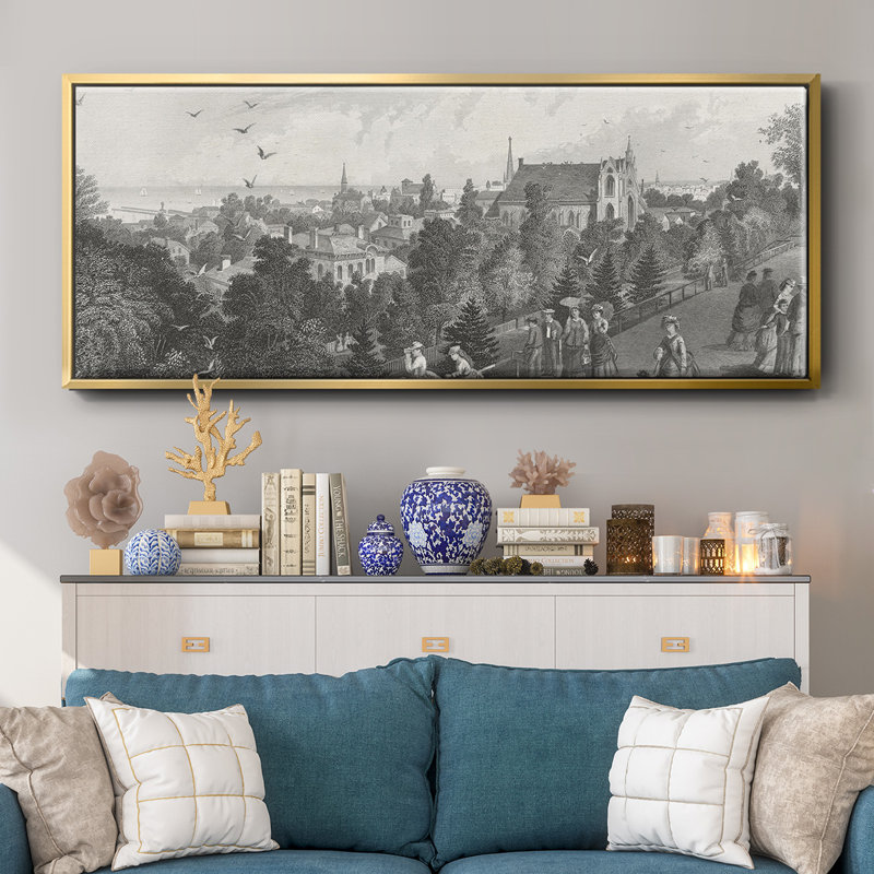 City of Cleveland - toile encadrée, H 24 po x l 60 po