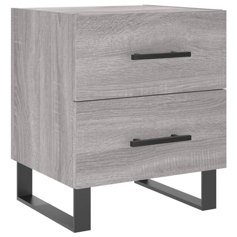 Maricrus 40cm W Iron Bedside Table, Grey Sonoma