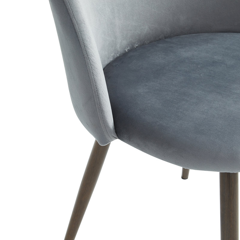 Set Of 4 Velvet Soft Upholstered Dining Chairs With Wood Grain Metal Legs For Kitchen, Living Room, Bedroom, Dining Area