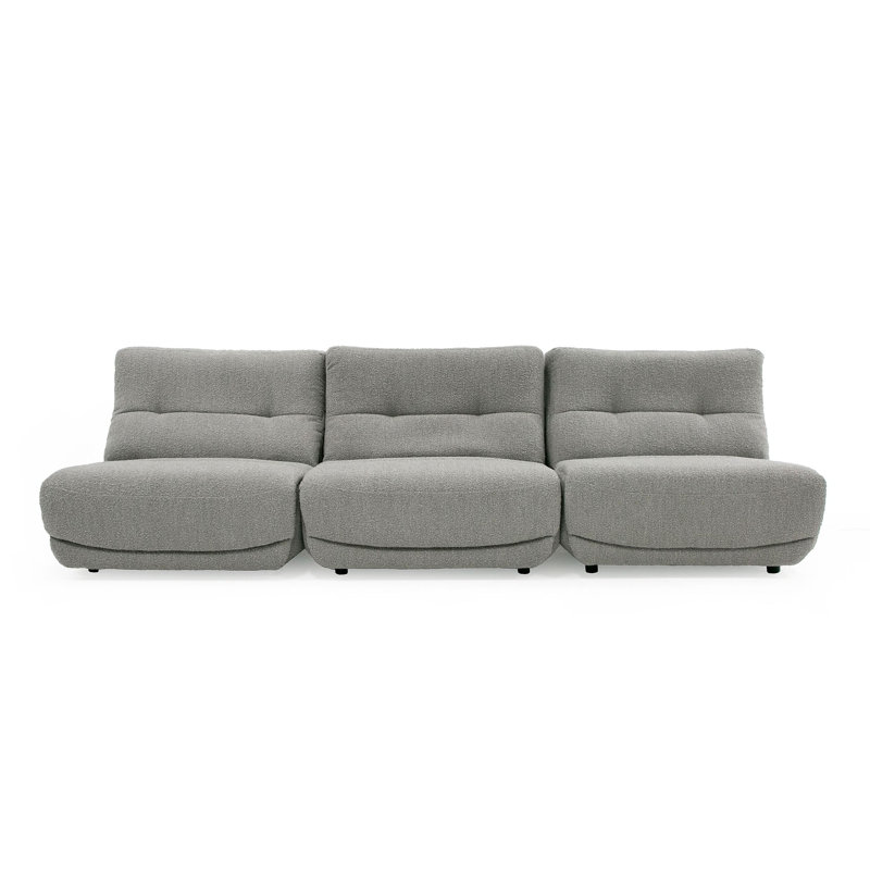 Canapé inclinable électrique 123 po Langosta, 100 % polyester gris