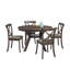 Table ronde moderne 5 pièces Mid-Century et 4 chaises rembourrées à dossier croisé-188407220-188407223