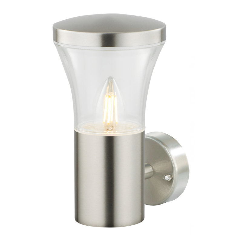 Silver 212cm H Integrated LED Outdoor Wall Lantern