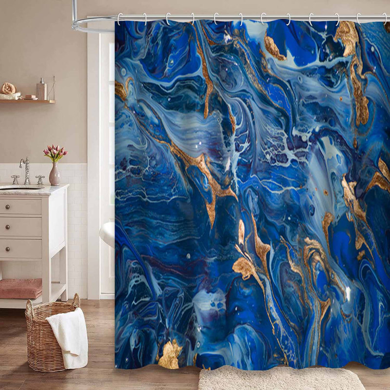 Rideau de douche Marble Art, L 72 po x l 84 po