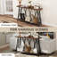 HOMCOM 2-Tier Console Table Industrial Sofa 120x30x80cm Rustic Brown