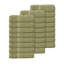 Ensemble de serviettes à main 24 pièces Willow - 100% coton peigné, qualité supérieure 630 g / m², vert, ultra doux et très absorbant-501306308-501306310