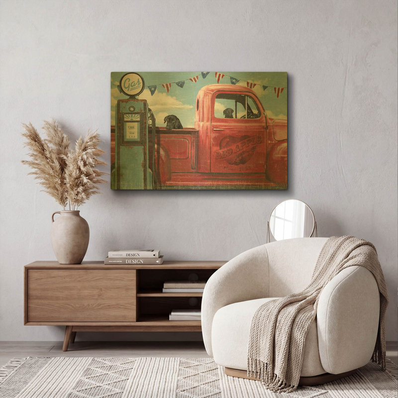 « Allons faire un tour ! » de James Wiens, tableau mural en métal doré, 91,4 cm x 61 cm, 36 po x 24 po