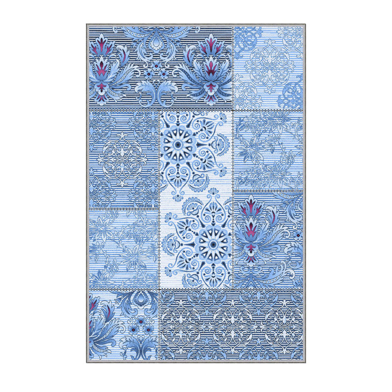 Stylish Hall Carpet (39.4 x 78.7 inches), 100% Polyester, 0.3 in Pile Height | Antibacterial, Non-Slip Underside, Machine Washable | 3D Digital Printed Design, Durable & Soft for Home Décor
