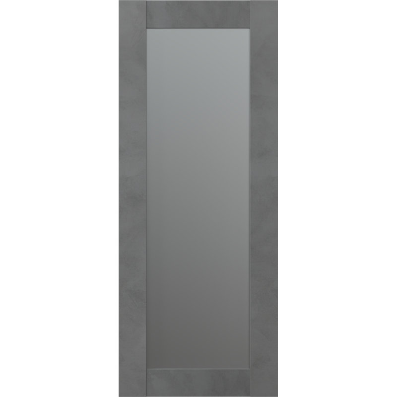 Avon White Frosted Glass and Pine French Door, 17" x 79"