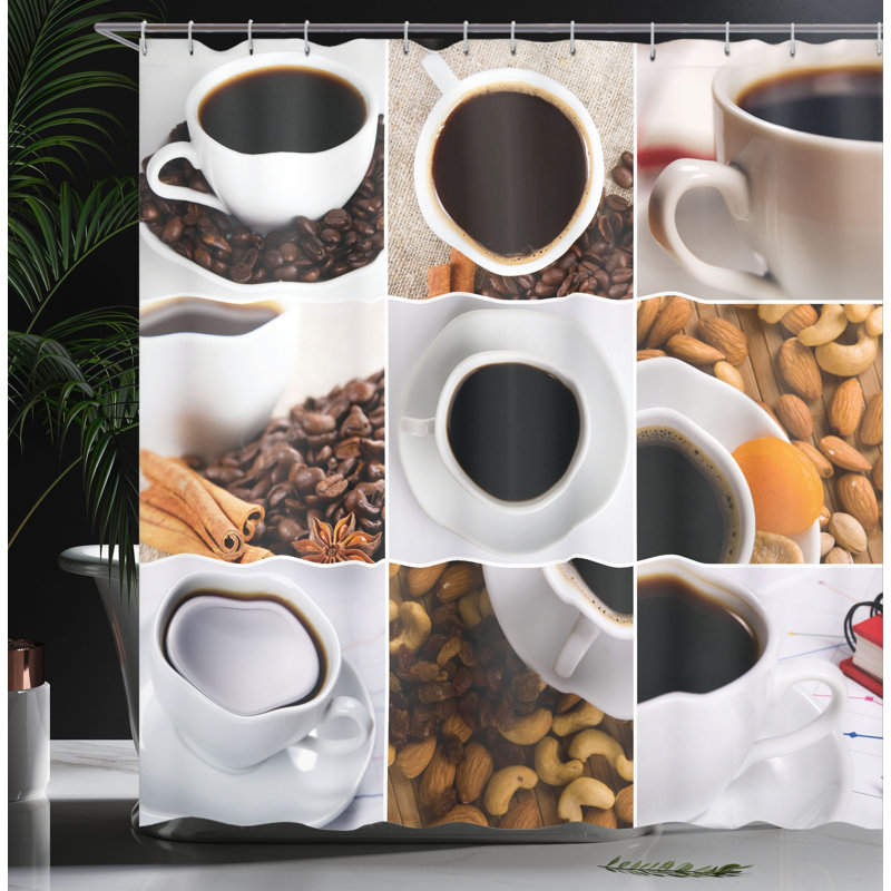 Shower Curtain with Hooks Included, 84"H x 69"W