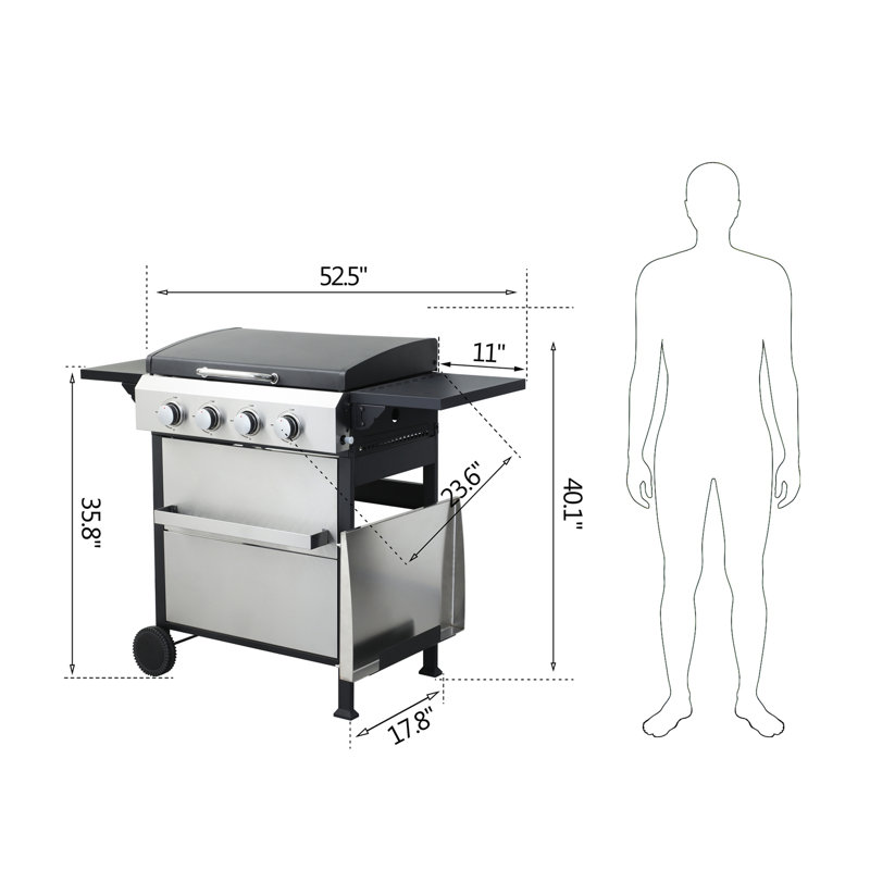 Burner Propane Gas BBQ Grill