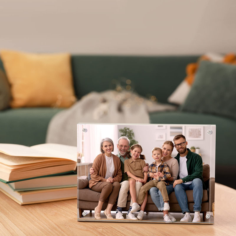 5X7 Acrylic Photo Frame 5Pack Premium Acrylic Photo Frame Magnetic Picture Frames Clear