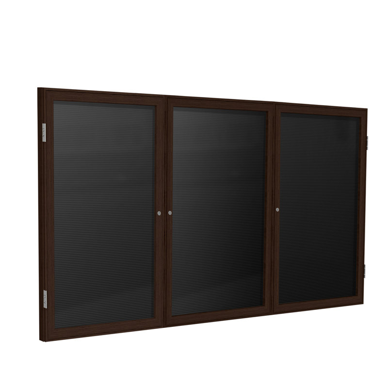 Plaque d’armoire fermée, Noir, H 36 po x l 72 po x P 2,25 po, Noyer