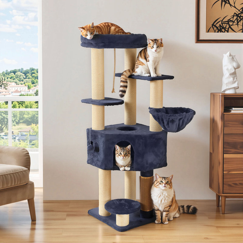 157 H Cat Tree, Dark Grey