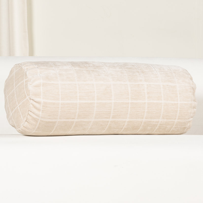Coussin Otterville Otterville, Traversin H 8 po x l 20 po, Crème à motif géométrique