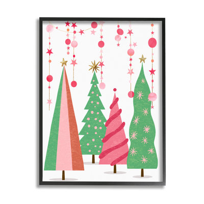 " Pink & Green Christmas Trees " by Ziwei Li