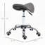 Ergonomic PU Leather Hydraulic Rolling Saddle Stool with Height Adjustable Swivel