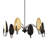 Uttermost Warwick 6 Light Matte Black Chandelier