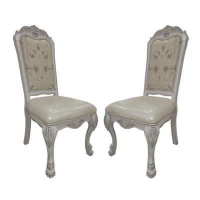 Ensemble de 2 chaises d'appoint en os et gris Adison
