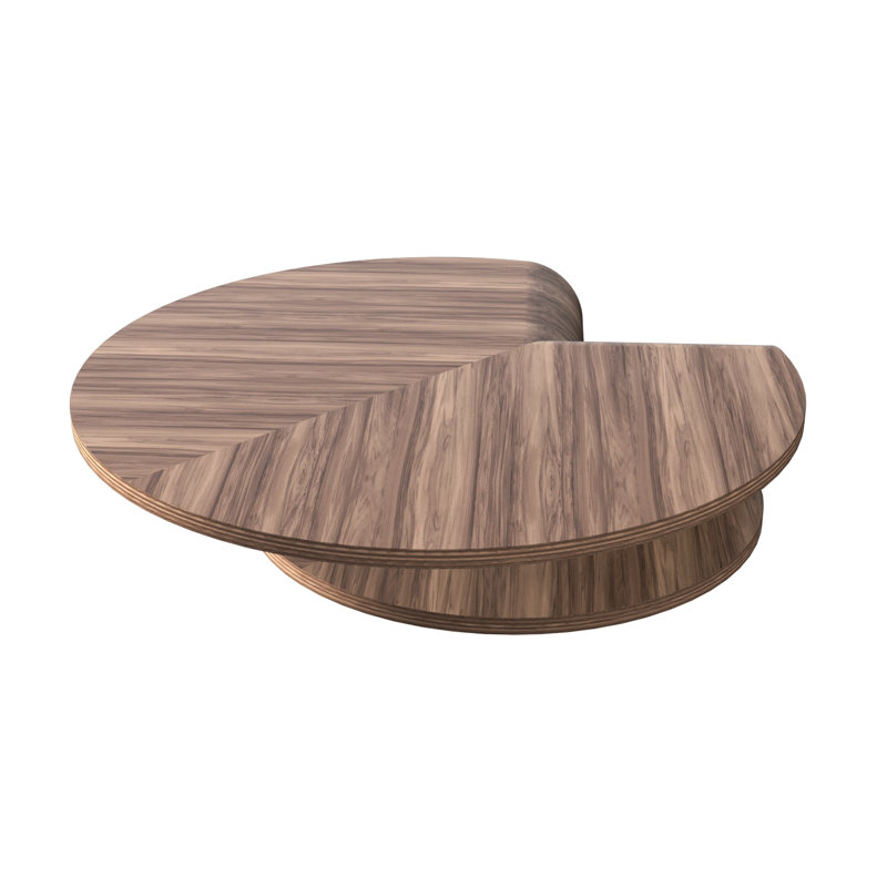 Bloom Coffee Table, 11.81" H x 39.37" L x 39.37" W, American Walnut