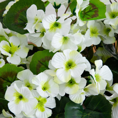 13In. UV Resistant Artificial Geranium In Rectangular Planter (Indoor/Outdoor)