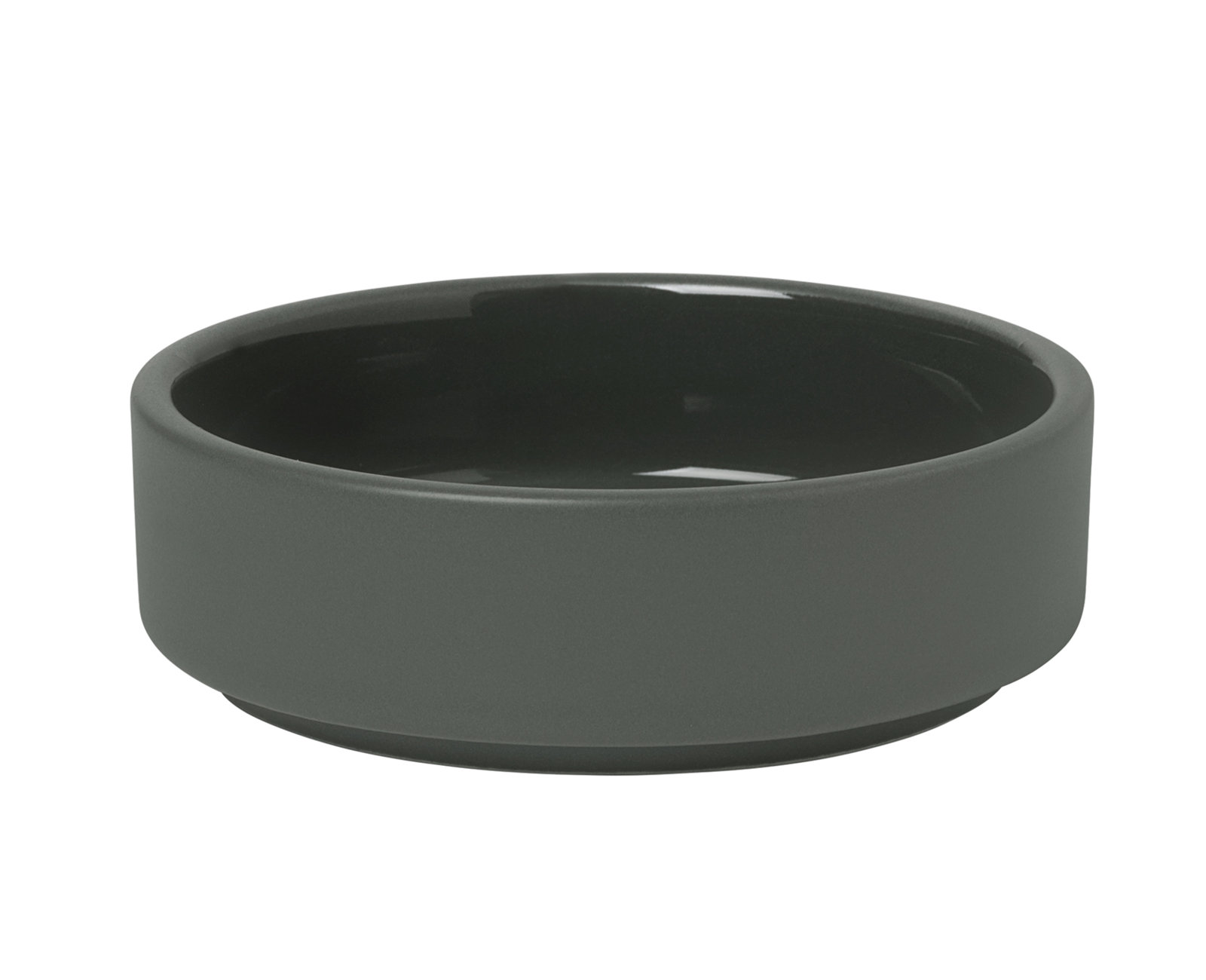 Pilar Stoneware Dessert Bowl, Agave Green