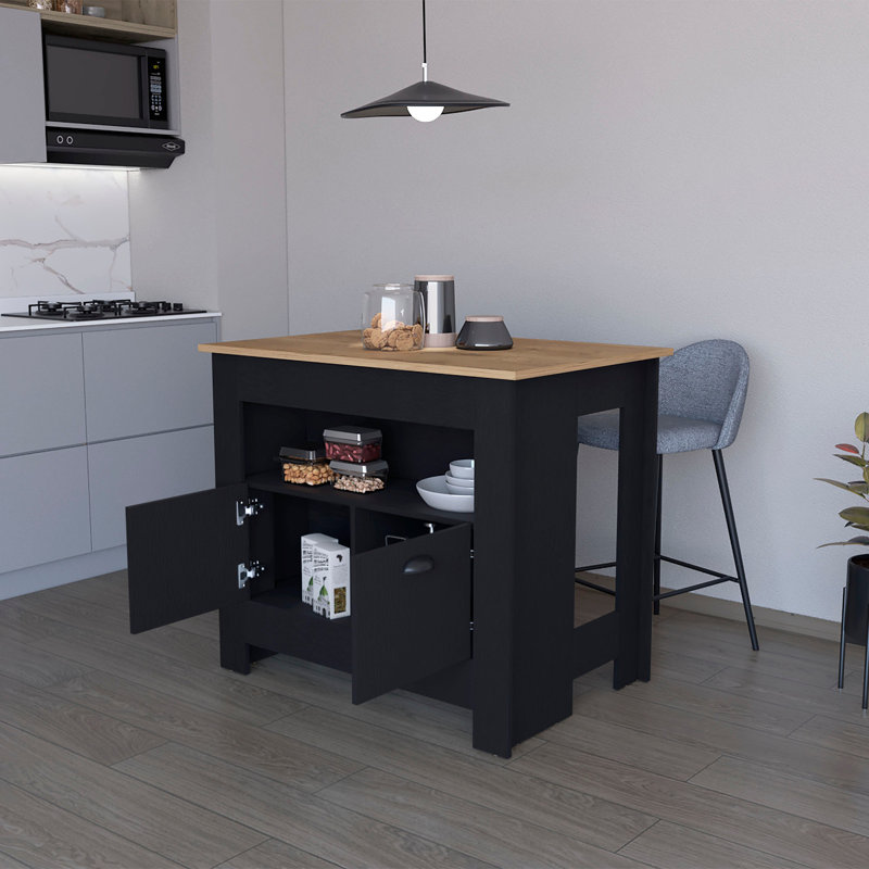 Wenge 2-Door Kitchen Island, Wenge