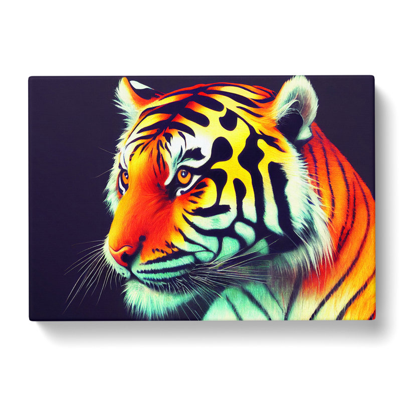 Blessed Tiger - Wrapped Canvas Painting, 35cm H x 50cm W x 3cm D